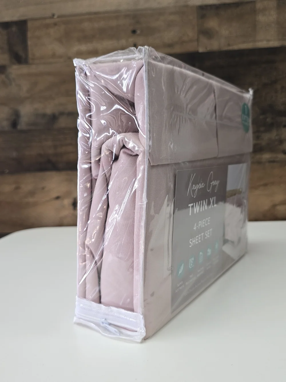 Twin XL 4-Piece Sheet Set in Blush Pink
